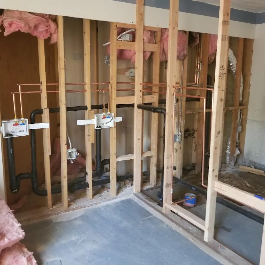 Copper pipe rough-in and plumbing installation in Windsor